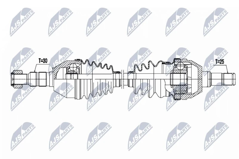 Image of NTY NPW-PL-170 Drive shaft Manual Transmission, Front Axle Left Drive Shaft (13)