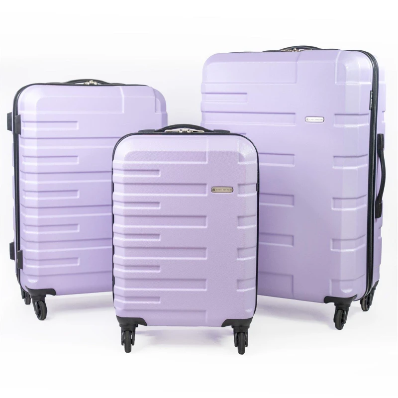 Image of Gino Ferrari Lightweight Suitcase Hard Shell Luggage on Wheels Purple unisex Small