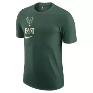 Image of Nike Nba Milwaukee Bucks Essential Block T-Shirt, Fir, Male, T-Shirts, DZ0243-323