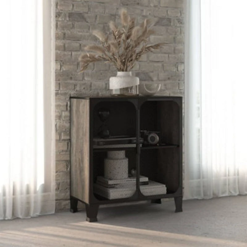 Image of VIDAXL Storage Cabinet Grey 72x36x82cm Metal and mdf Vidaxl 8720286588208