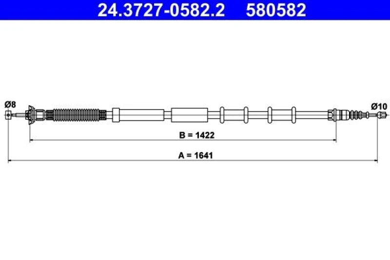 Image of Handbrake cable ATE 24.3727-0582.2
