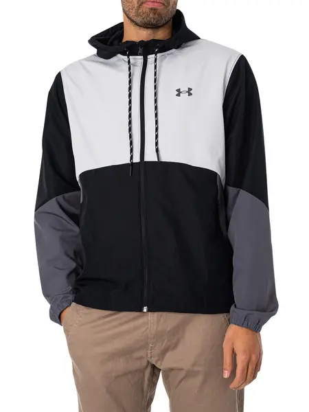 Image of Under Armour Legacy Windbreaker Jacket Grey/Black S