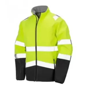 Image of Result Adults Safe-Guard Safety Soft Shell Jacket (3XL) (Fluorescent Yellow/Black)
