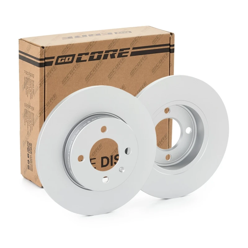 Image of goCORE GCH20571 Brake disc Front Axle, Solid, Cast Iron, Coated, without bolts/screws Cast Iron Brake Disc (82)