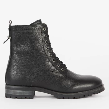 Image of Barbour Womens Christina Leather Lace Up Boots - Black - UK 3