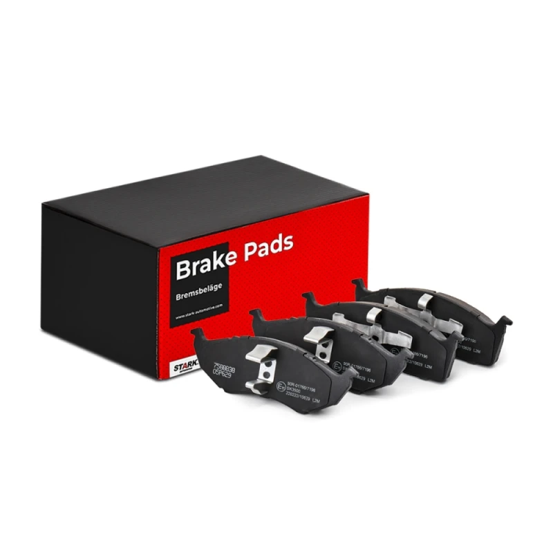 Image of STARK SKBP-0010147 Brake pad set Front Axle, excl. wear warning contact, with anti-squeak plate Brake Pad Set,disc brake (402)