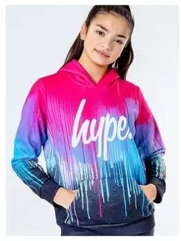 Hype Girls Pink Spray Drips Kids Pullover Hoodie, Pink, Size Age: 9-10 Years, Women