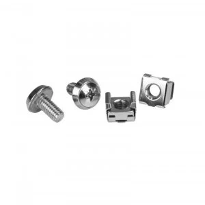 image of StarTech.com M6 Rack Screws and M6 Cage Nuts - 20 Pack