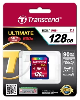 Image of Transcend SD Card SDXC/SDHC Class 10 UHS-I 600x 128GB