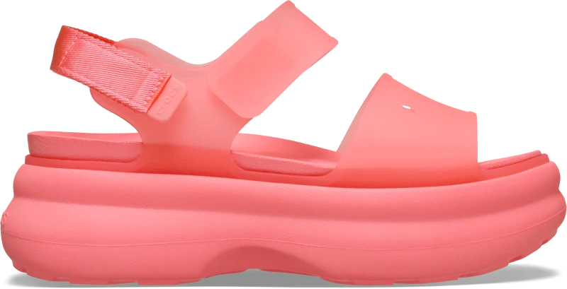 Image of Crocs Women Soho Frosted Y Strap Sandals Guava 4