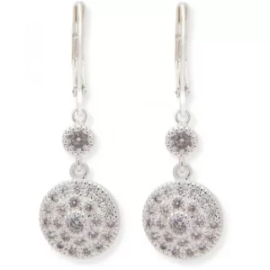 image of Ladies Anne Klein Silver Plated Stunning Stones Earrings