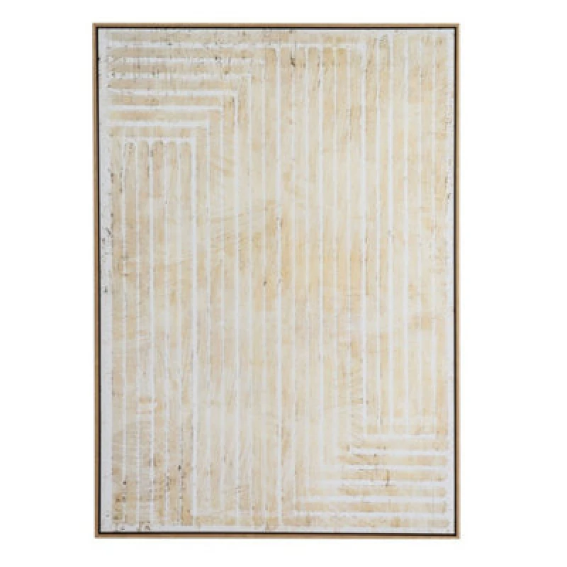 Image of Hill Interiors Tellura Hand Painted Canvas In Frame - Wood - L3 X W100 X H140 Cm - Multi-Coloured