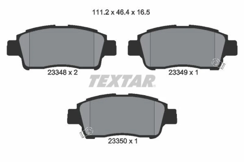 Image of Brake pad set TEXTAR 2334803