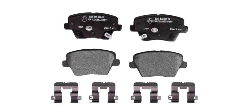 Image of HELLA Brake pad set HELLA 8DB 355 037-891