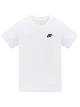 image of Nike Older Boys Futura T-Shirt - White/Black