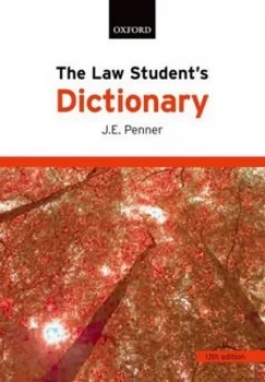 Image of The Law Students Dictionary by James Penner Book