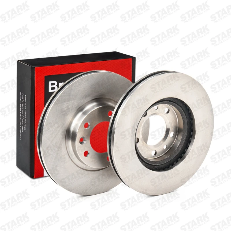 Image of STARK SKBD-0020134 Brake disc Front Axle, Vented, Cast Iron, Uncoated, Untreated, without bolts/screws Cast Iron Brake Disc (82)