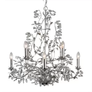 image of Michelan 8 Light Multi Arm Chandeliers Brushed Silver