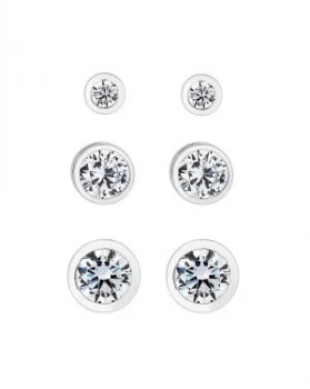 image of Simply Silver 3 Pack Stud Earrings