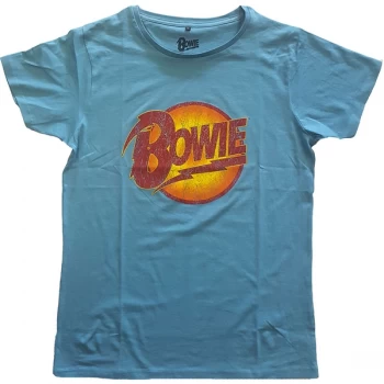 David Bowie - Vintage Diamond Dogs Unisex Medium T-Shirt - Blue