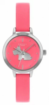 Radley Womens Bright Pink Leather Strap Pink Dial Watch