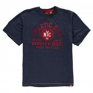 image of D555 Cyril NYC T Shirt Mens - Navy Twist