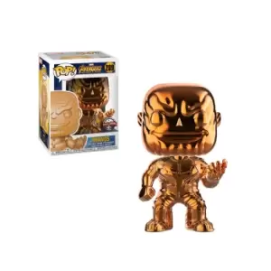 image of Marvel Thanos Orange Chrome EXC Pop! Vinyl Figure