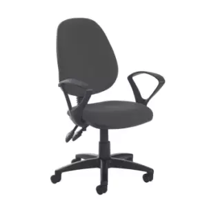 Image of Dams MTO Jota High Back PCB Operator Chair with Fixed Arms - Panama Red