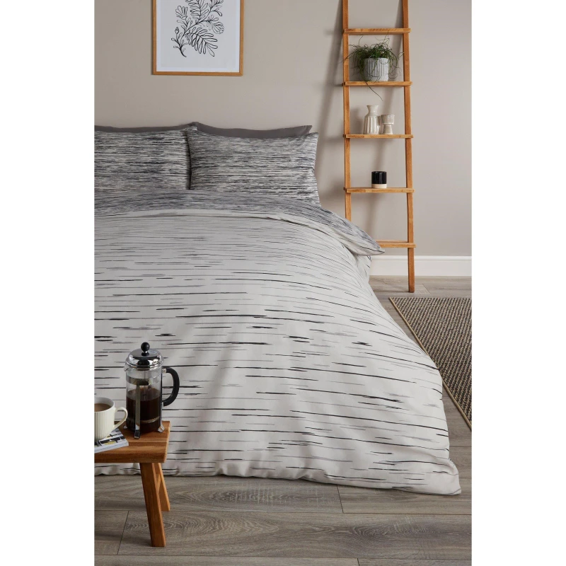 Image of Homelife Homelife Linear Stripe Duvet Set - Green Green Single