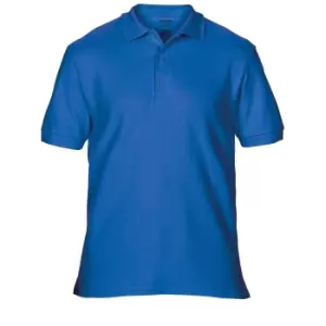 image of Gildan Mens Premium Cotton Sport Double Pique Polo Shirt (2XL) (Royal)