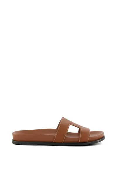 image of Dune London 'Loupa' Leather Sandals Tan