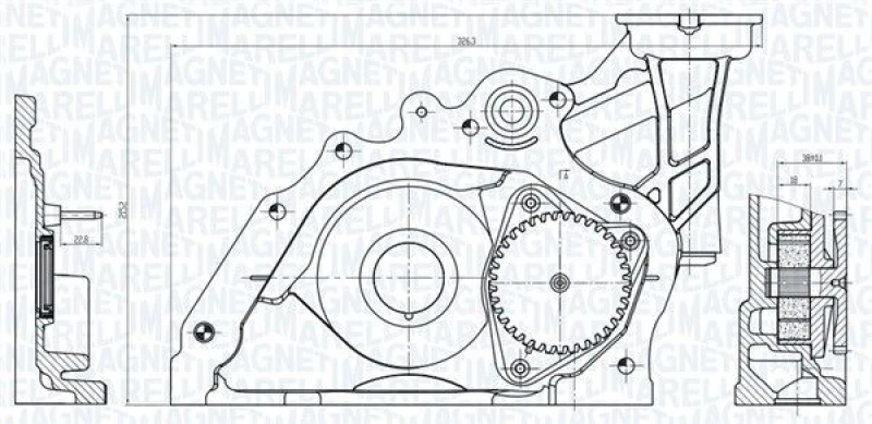 Image of MAGNETI MARELLI Oil Pump MAGNETI MARELLI 351516000124
