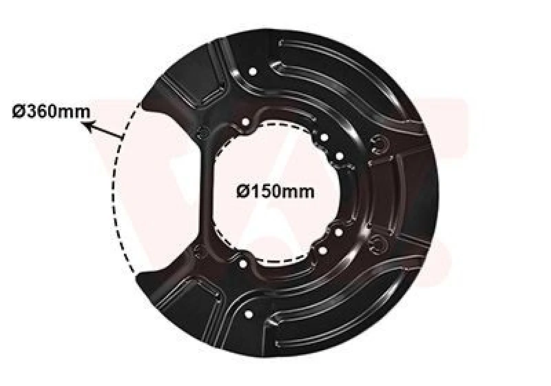 Image of VAN WEZEL Brake disc backing plate VAN WEZEL 0682373