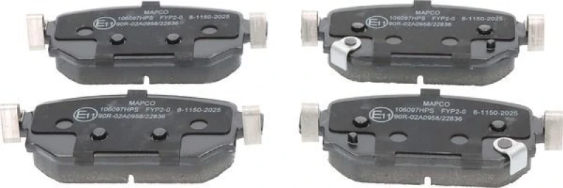 Image of MAPCO 106097HPS Brake pad set Rear Axle, with acoustic wear warning Brake Pad Set,disc brake (402)