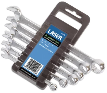 Image of Laser Tools 0156 Combination Spanner Set - 6pc Chrome Vanadium