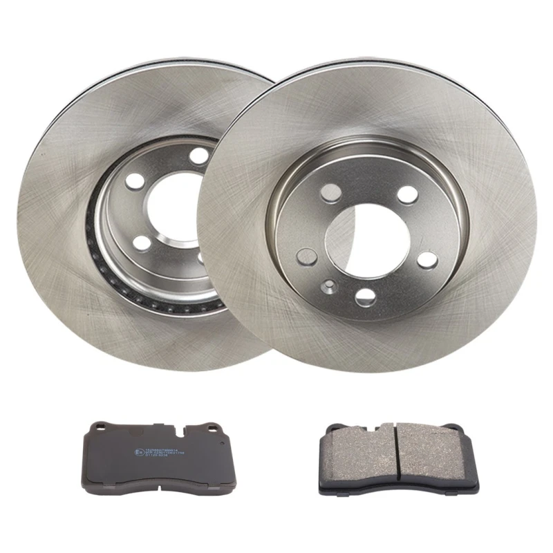 Image of RIDEX 3405B2644 Brake disc and pads set Front Axle, Brake Disc Type: internally vented, excl. wear warning contact Brake Set,disc brakes (3405)