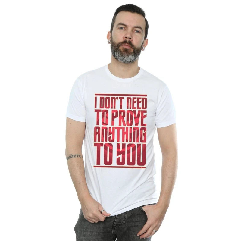 Image of Marvel Marvel Men Captain Prove Anything T-Shirt in White Size: Small White S Male 5059276000080
