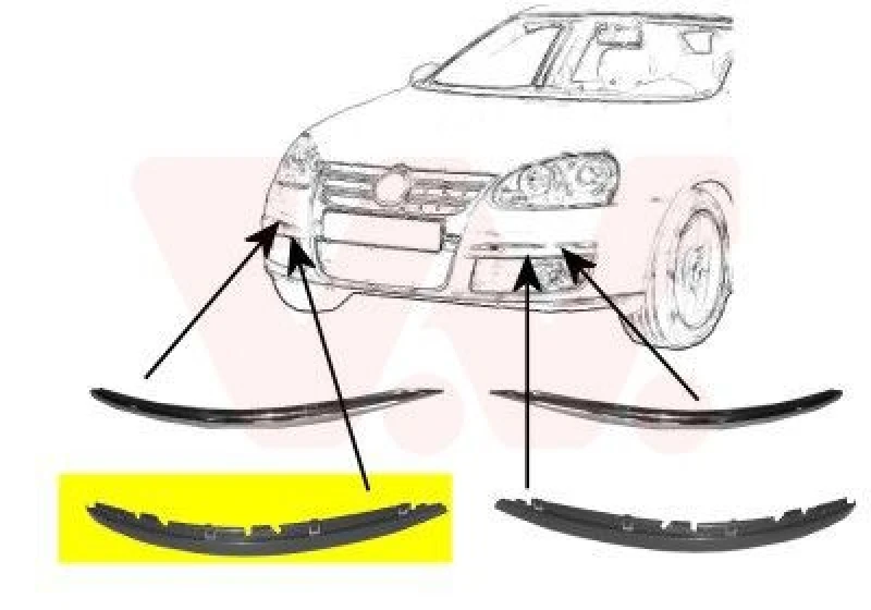 Image of VAN WEZEL Bumper cover VAN WEZEL 5886482