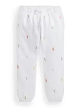Image of Ralph Lauren Girls Jogpants - White, Size Age: 6 Years, Women