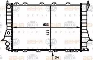 image of x1 Behr Heat Exchanger 8MK376713-604 with Screw Genuine replacement Made in CN