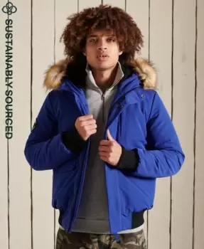 Image of Superdry Mens Everest Bomber Jacket Blue / Cobalt - Size: L