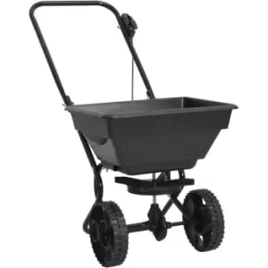 Vidaxl - Walk Behind Salt Spreader pvc and Steel 92x46x70cm 15 l Black