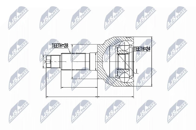 Image of NTY CV joint kit NTY NPZ-MZ-046