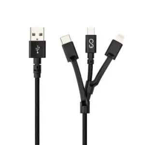 image of Epico 9915111300013 USB cable 1.2 m USB A USB C/Micro-USB B/Lightning Black