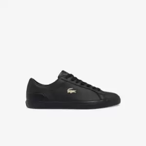 Lacoste Mens Lerond Leather and Synthetic Trainers Size 9 UK Black