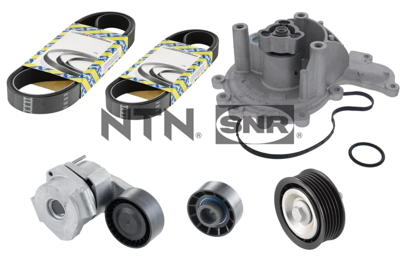 Image of Water Pump + V-Ribbed Belt Kit SNR KAP859.440