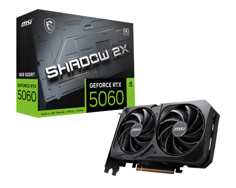 Image of MSI GeForce RTX 5060 8G SHADOW 2X OC NVIDIA 8GB GDDR7