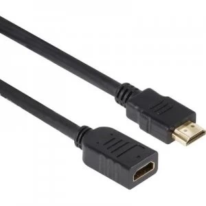 image of club3D HDMI Cable extension 5m Black [1x HDMI plug - 1x HDMI socket]