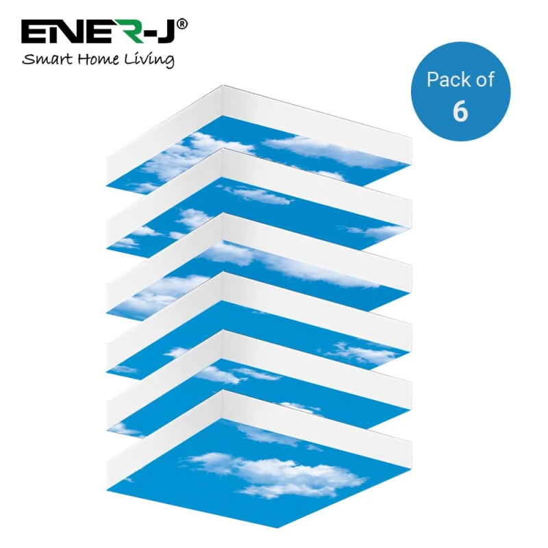Image of ENER-J SKY Cloud LED 3D version 60x60cms 40W with 6 x Foldable Surface in White Size: 60x60cm White Unisex 60x60 cm