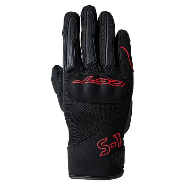 Image of RST S1 Mesh Gloves Black Grey Red Size 8